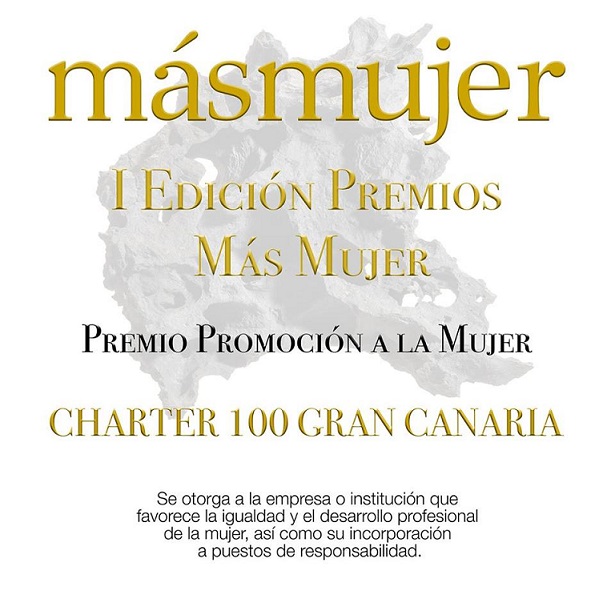 Charter 100 Gran Canaria recibe con satisfacción el premio ‘Más Mujer Canarias’ en su categoría de Promoción a la Mujer