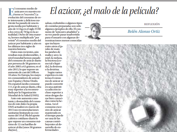 Artículo de Opinión, Belén Alonso