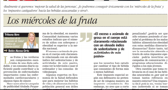 Los miércoles de la fruta – Artículo de Belén Alonso