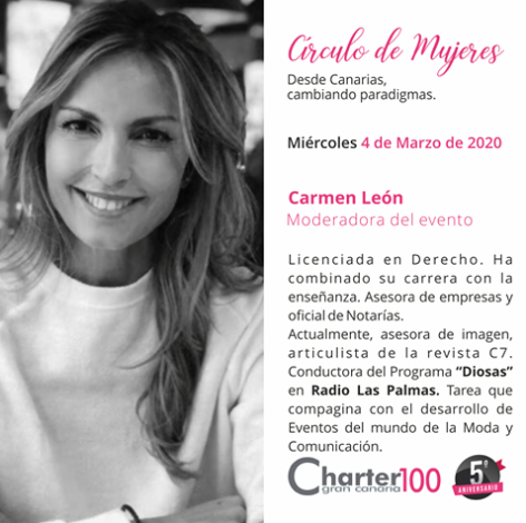 Carmen León, conductora del ‘Círculo de Mujeres’ de Charter 100 GC